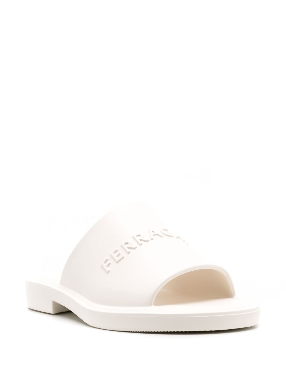 Ferragamo embossed-logo sandals - Wit