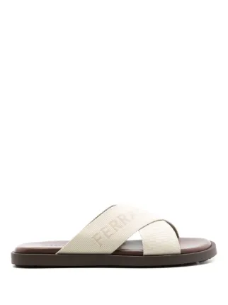 Givenchy criss cross best sale logo flat sandals