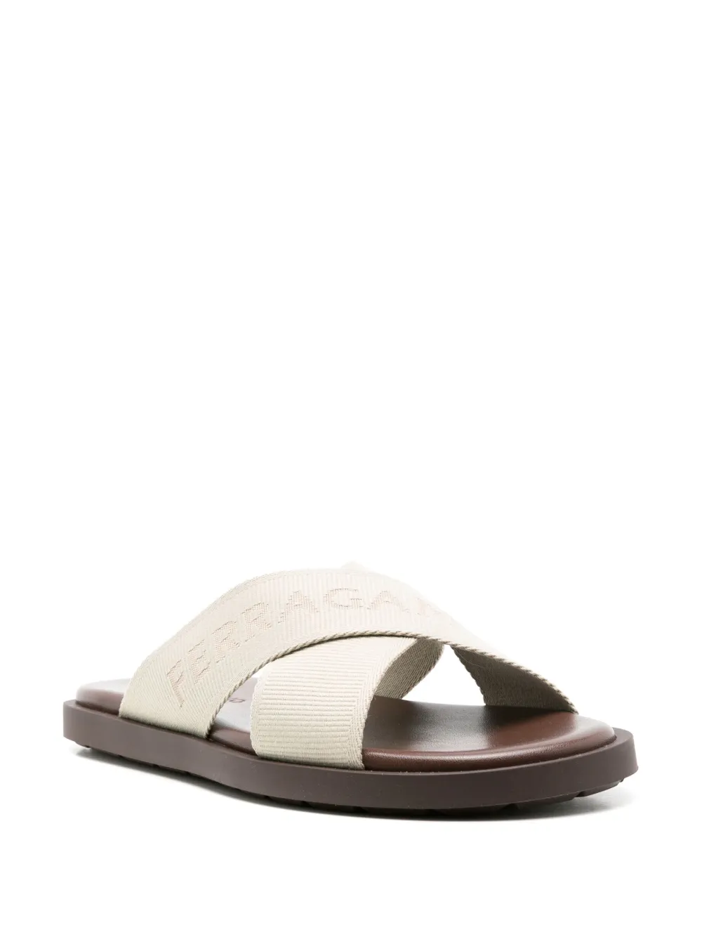 Ferragamo Sandalen met gekruiste bandjes - Bruin