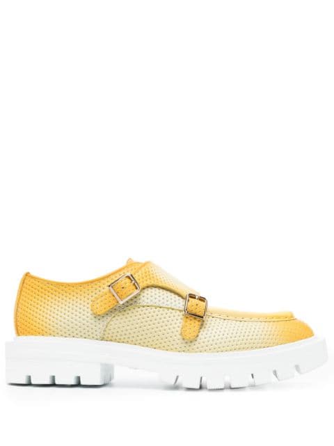 ombré perforated-leather loafers
