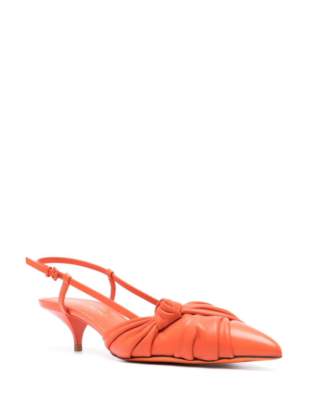 Santoni knot-detail slingback sandals - Oranje