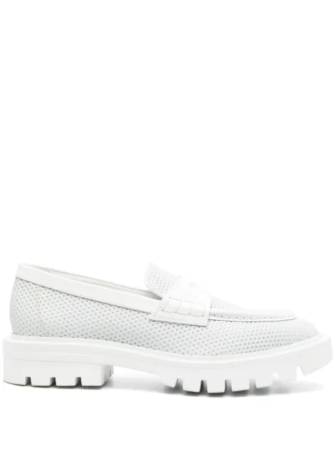 perforated penny loafers