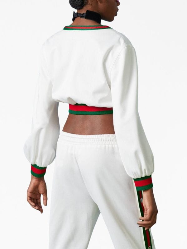 Gucci Web-stripe Cropped Bomber Jacket - Farfetch
