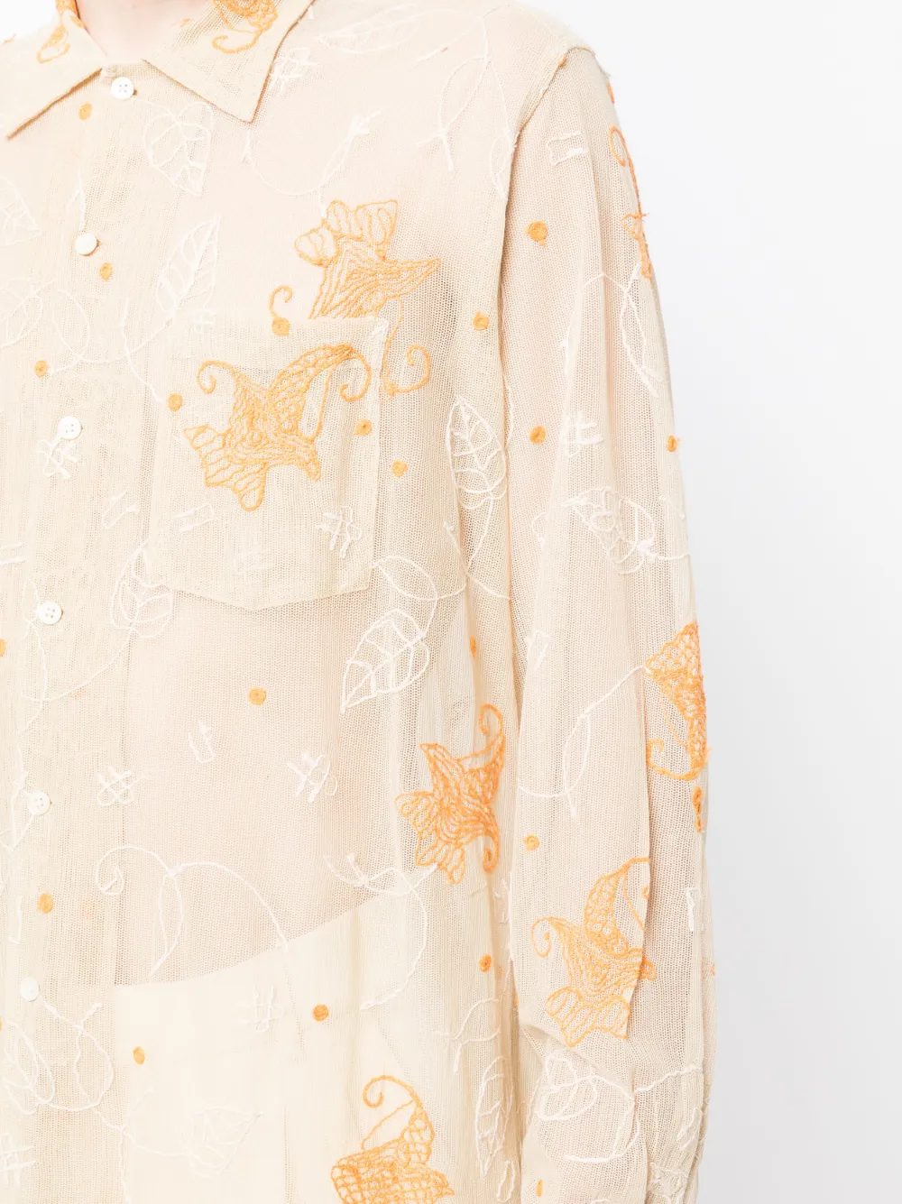 Bode Beige Lilium Shirt In Neutrals