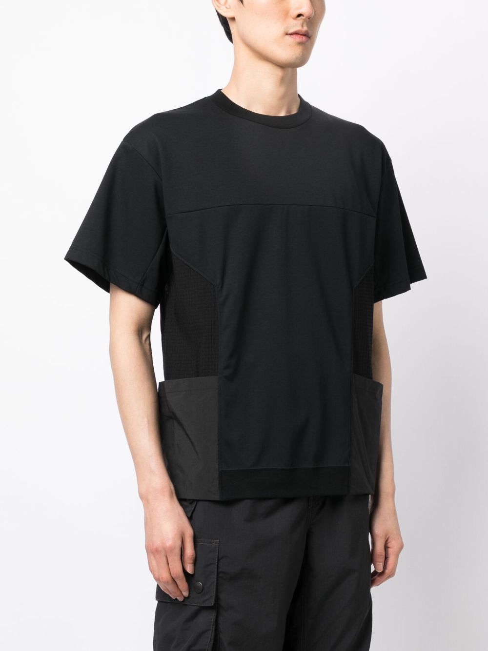 Shop White Mountaineering Short-sleeve Cotton T-shirt In Black