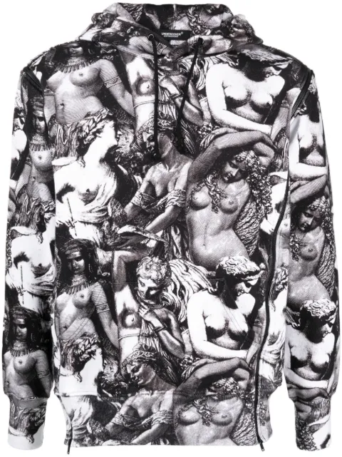 Undercover 图案印花棉连帽衫