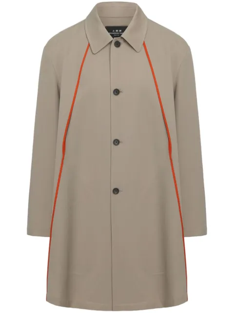 Shanghai Tang piped-trim trench coat 