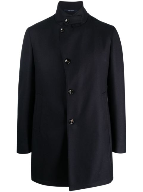 Tagliatore peaked virgin-wool coat