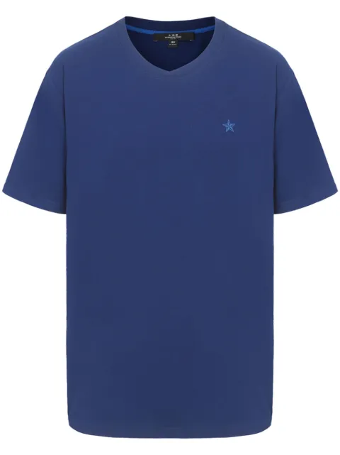 Shanghai Tang logo-patch cotton T-Shirt 