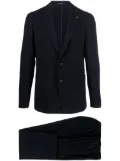 Tagliatore single-breasted textured suit - Blue