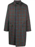 Tagliatore check-print single-breasted coat - Brown