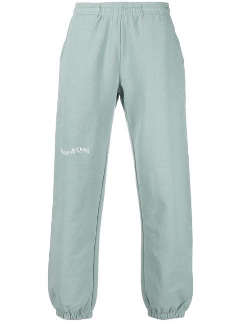 Museum Of Peace & Quiet logo-embroidered cotton track pants