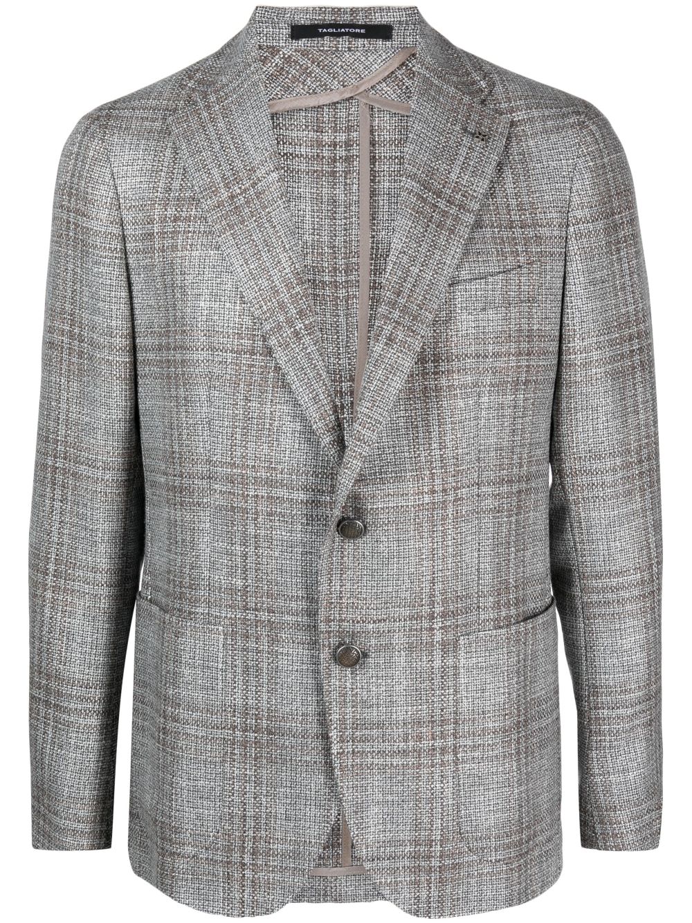 Tagliatore check-pattern virgin wool blazer | Smart Closet