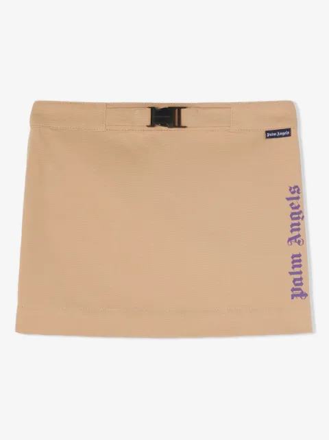 Palm Angels Kids falda con logo estampado