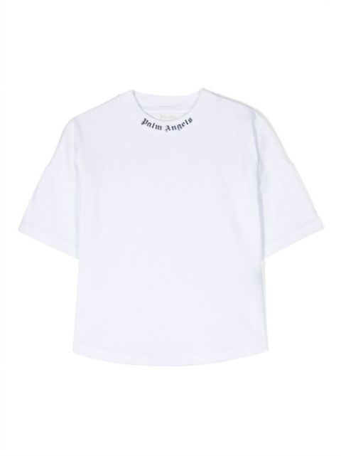 Palm Angels Kids playera con logo estampado