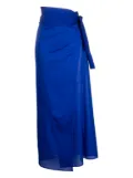 ERES Péplum side-tie cotton pareo - Blue