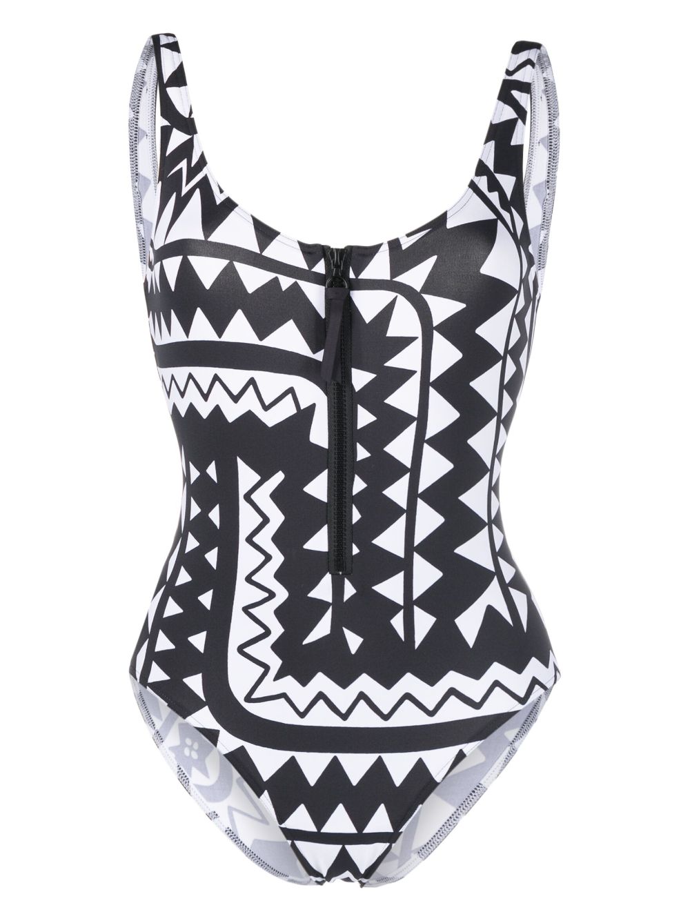 ERES Tipi geometric-print swimsuit – Black