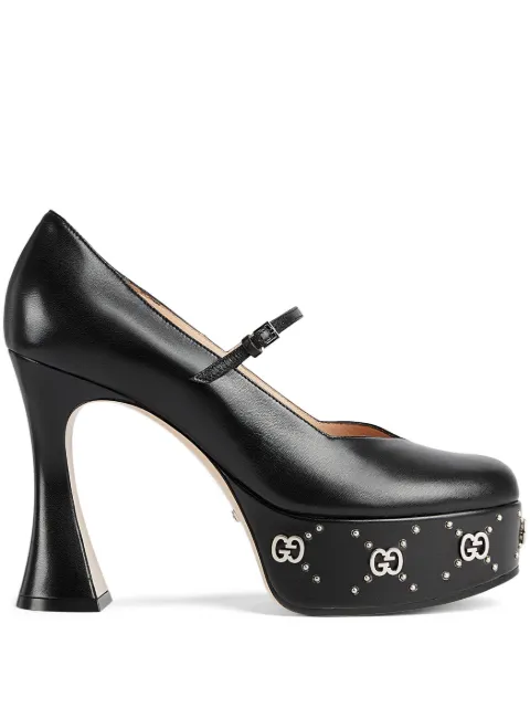 Gucci GG-stud-embellished platform pumps