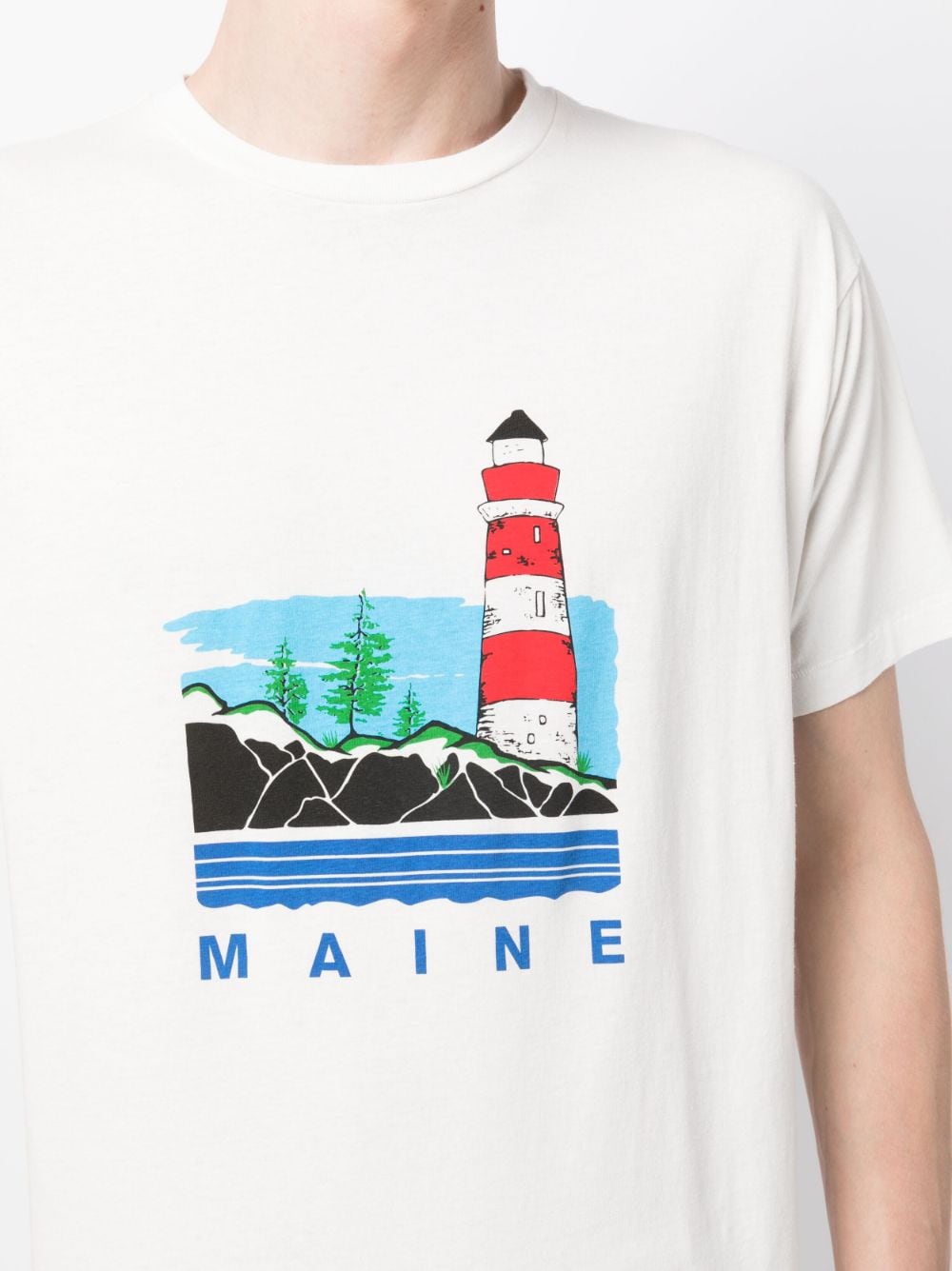 Shop Bode Maine Cotton T-shirt In White