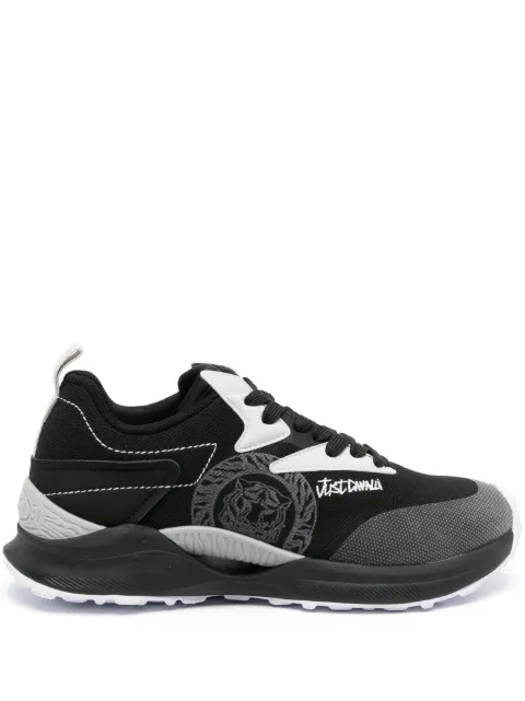 Just Cavalli lace-up panelled sneakers