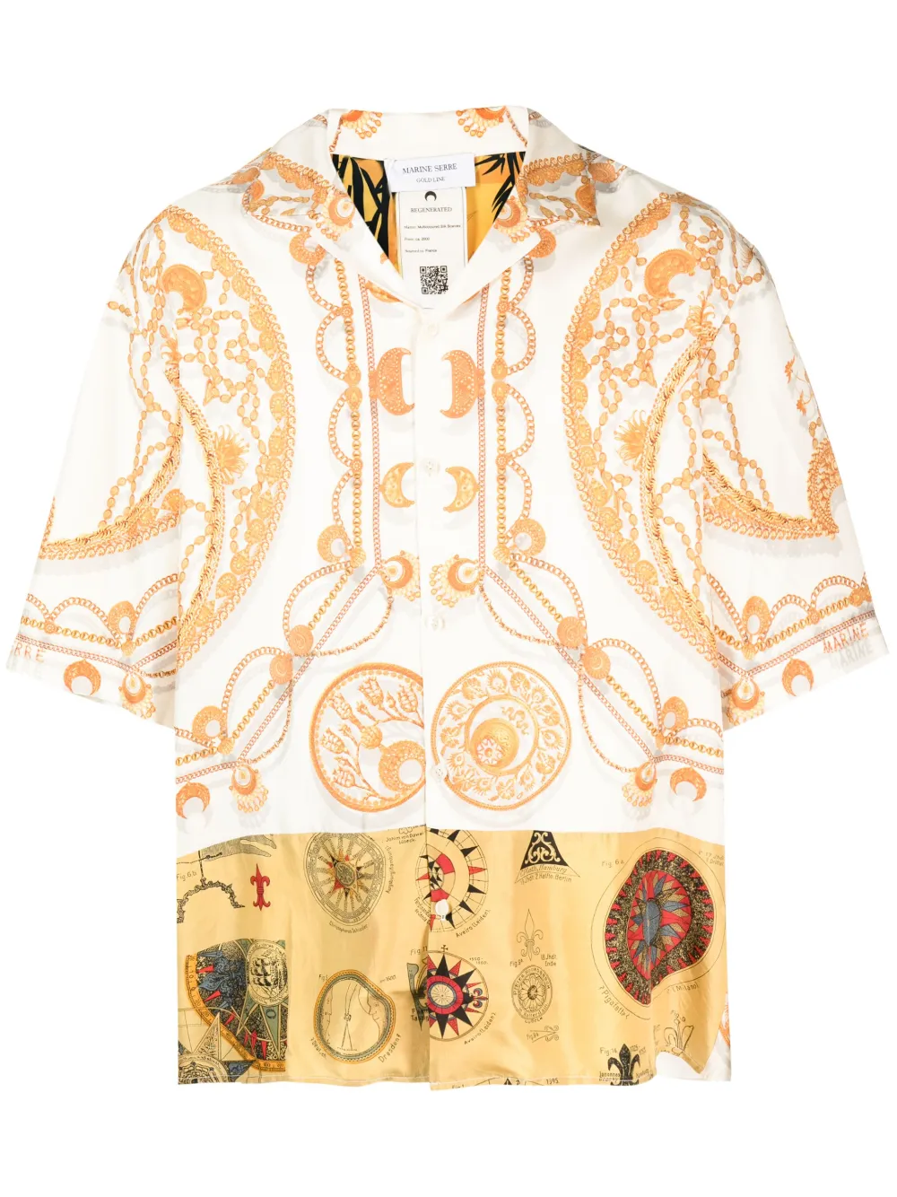 Marine Serre Regenerated Silk jewellery-print Shirt - Farfetch