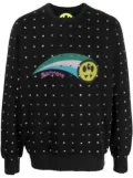 BARROW crystal-embellished graphic-print sweatshirt - Black