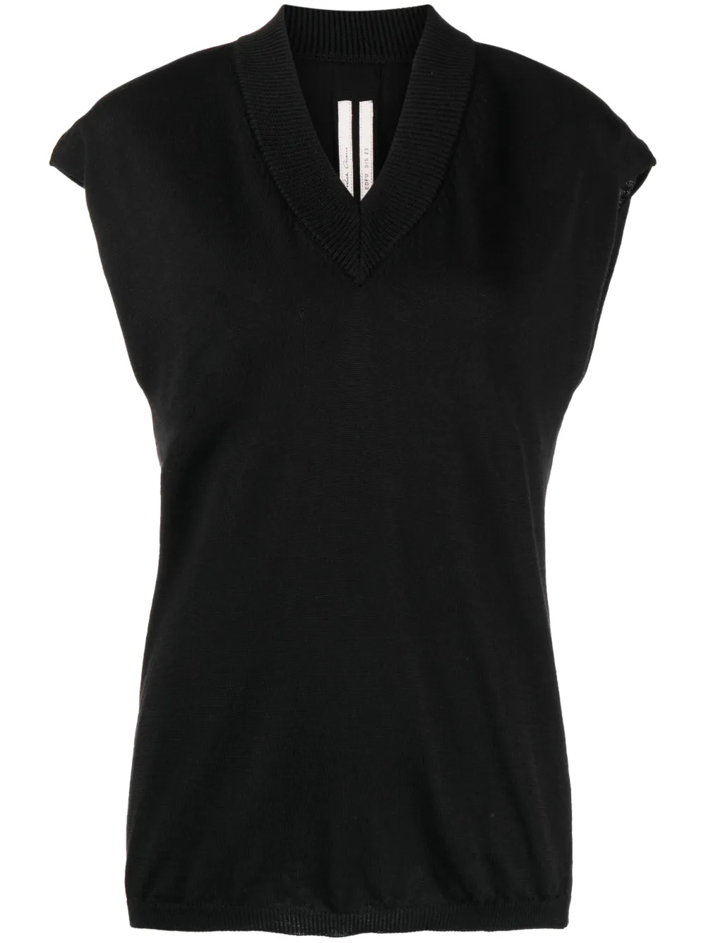 Rick Owens V-neck wool top | Black | Image 1