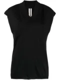 Rick Owens V-neck wool top - Black