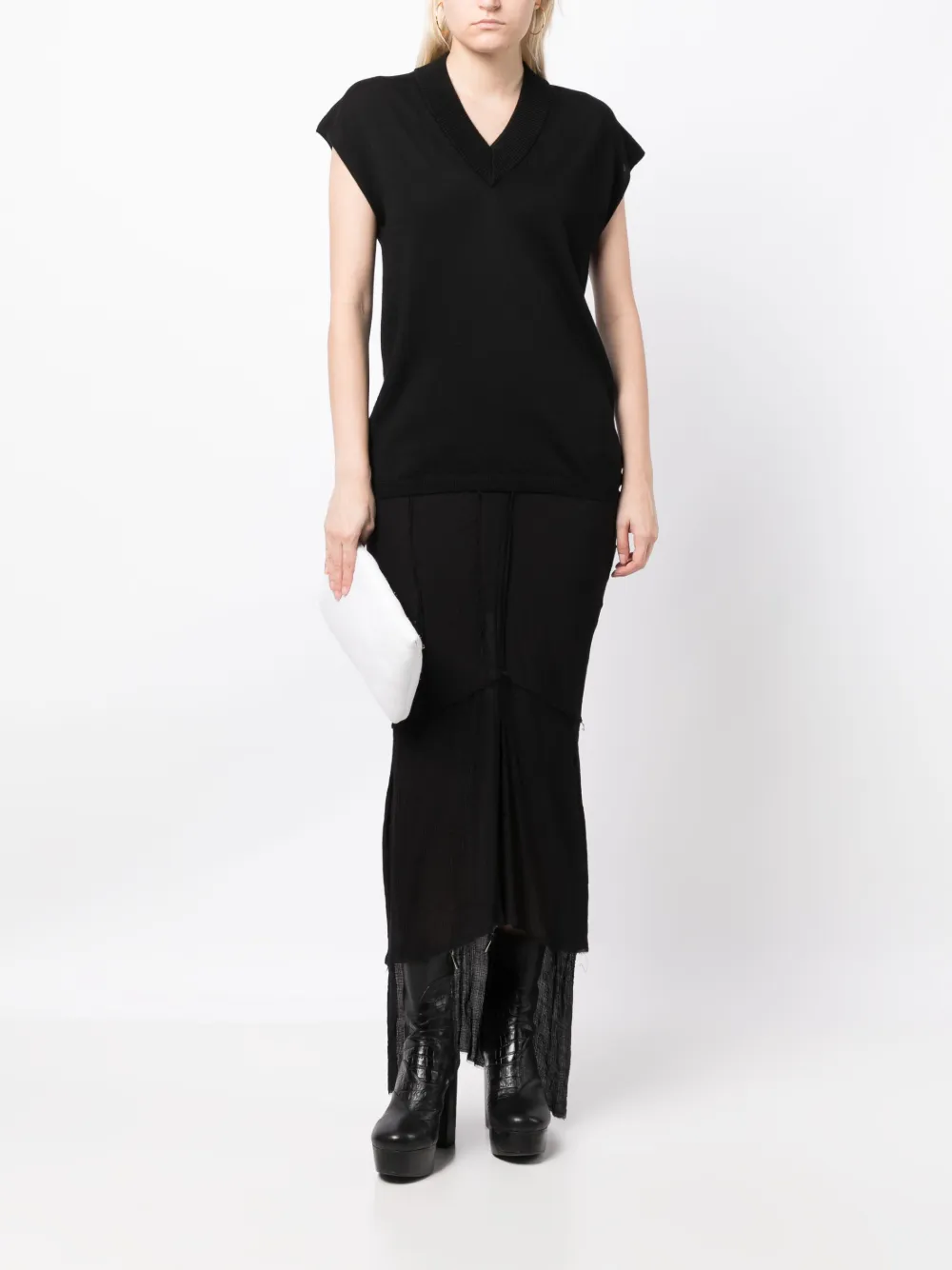 Rick Owens V-neck wool top | T-Shirts & Jersey Shirts | Image 2