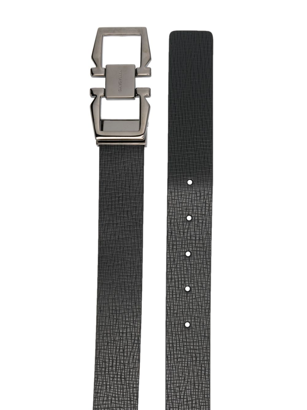 Ferragamo Gancini reversible leather belt - Zwart