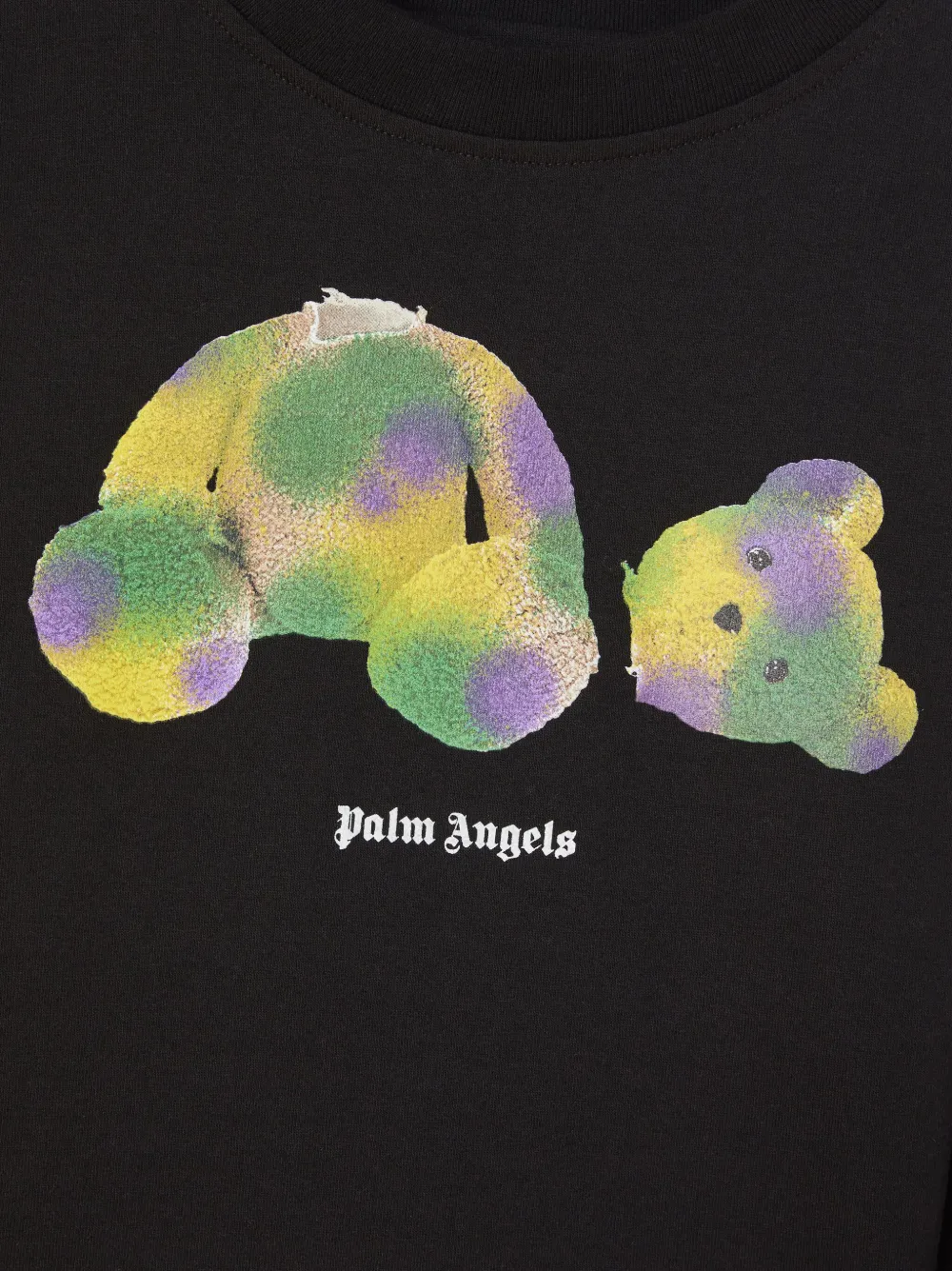 Palm Angels Logo-print Cotton Sweatshirt In Black