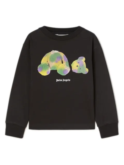 Palm Angels Kids logo-print cotton sweatshirt 