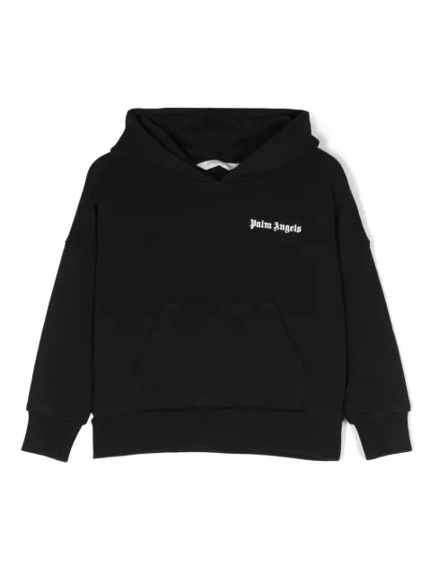 Palm Angels Kids logo-print cotton hoodie