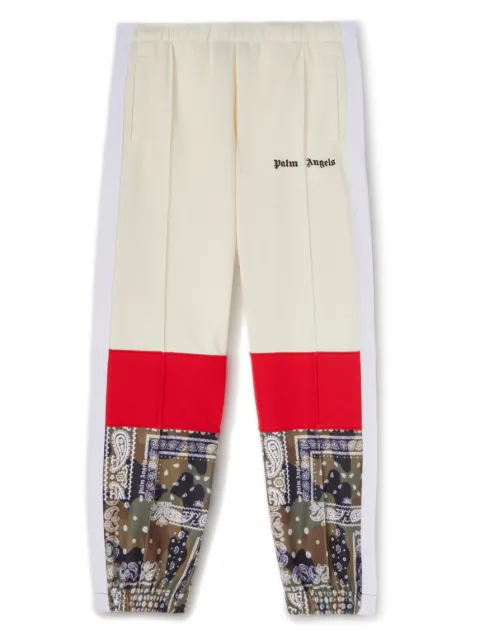 Palm Angels Kids colour-block logo-print track pants