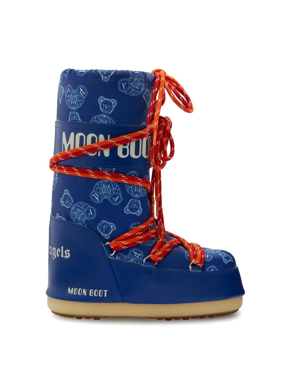 Shop Palm Angels X Moon Boot Icon Bear-print Boots In Blue