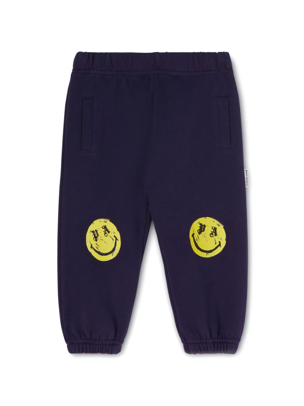 Palm Angels Kids logo-print cotton track pants - Blue