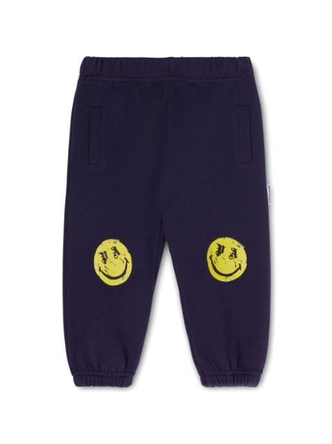 Palm Angels Kids logo-print cotton track pants