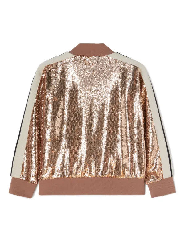 Rose gold sequin outlet bomber jacket