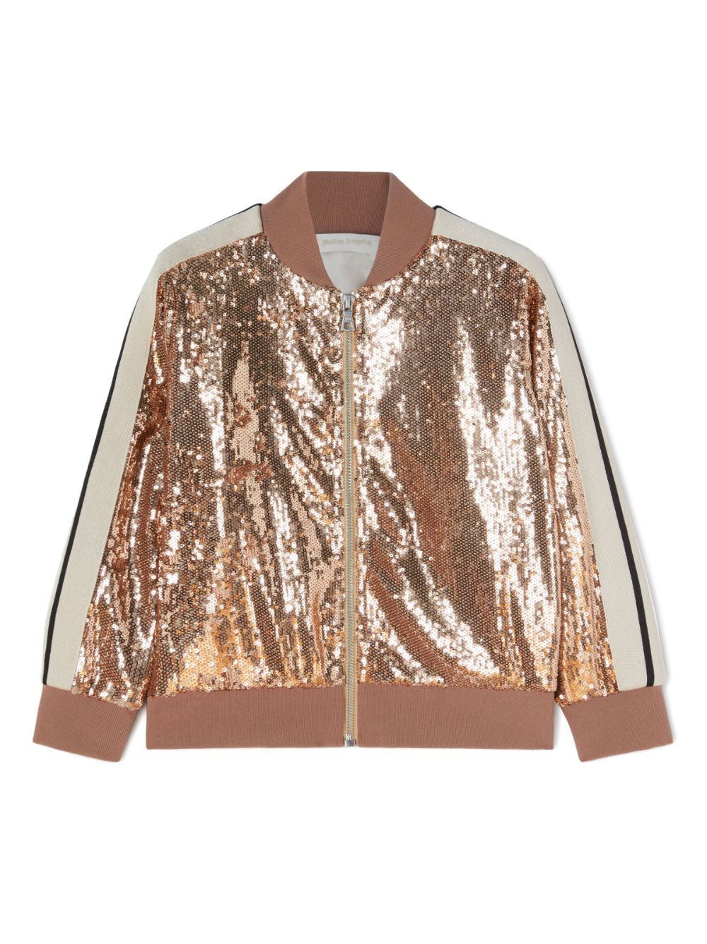 Palm Angels Kids sequinned long-sleeve bomber jacket - Pink