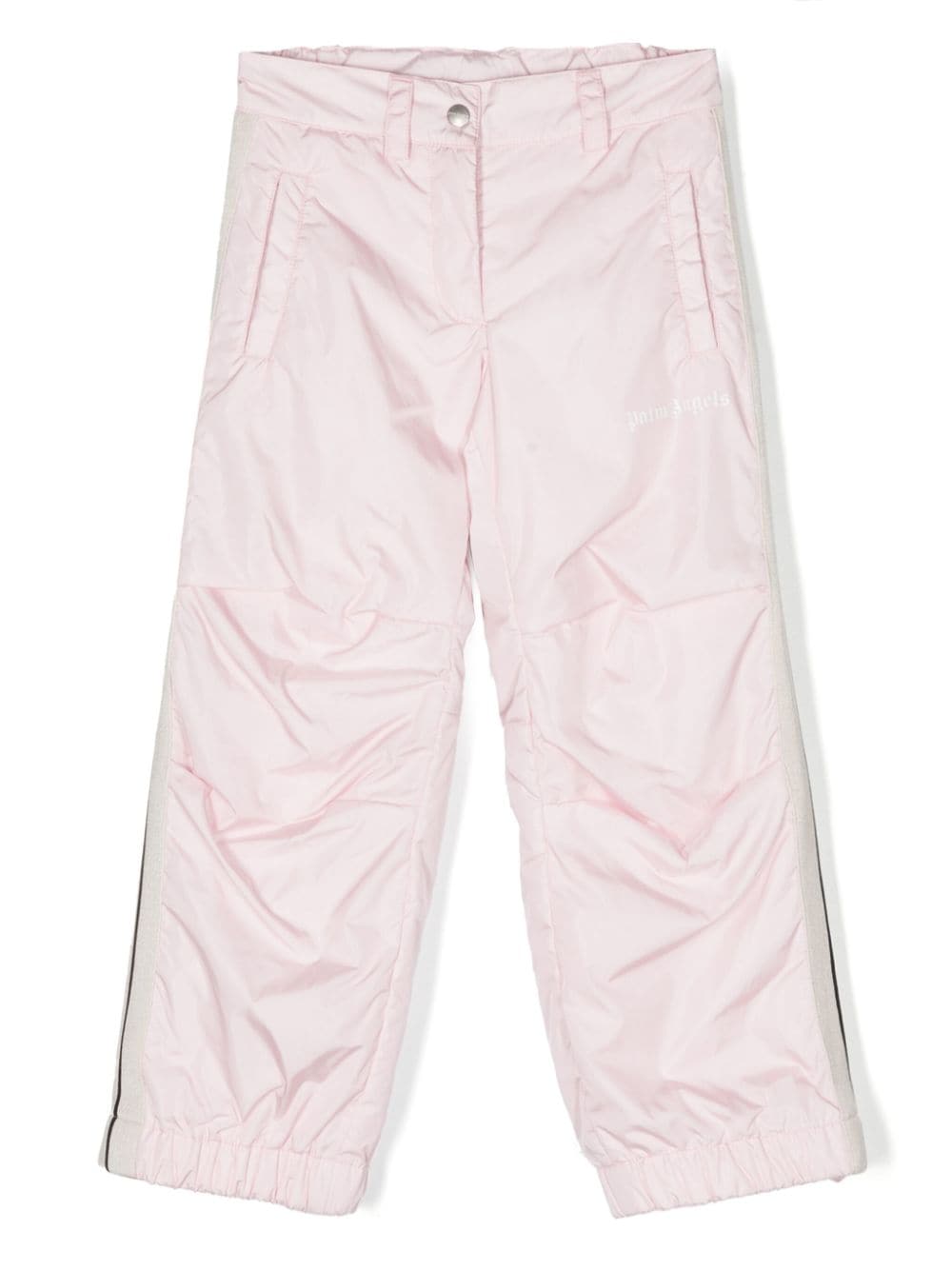 Shop Palm Angels Logo-print Straight-leg Trousers In Pink
