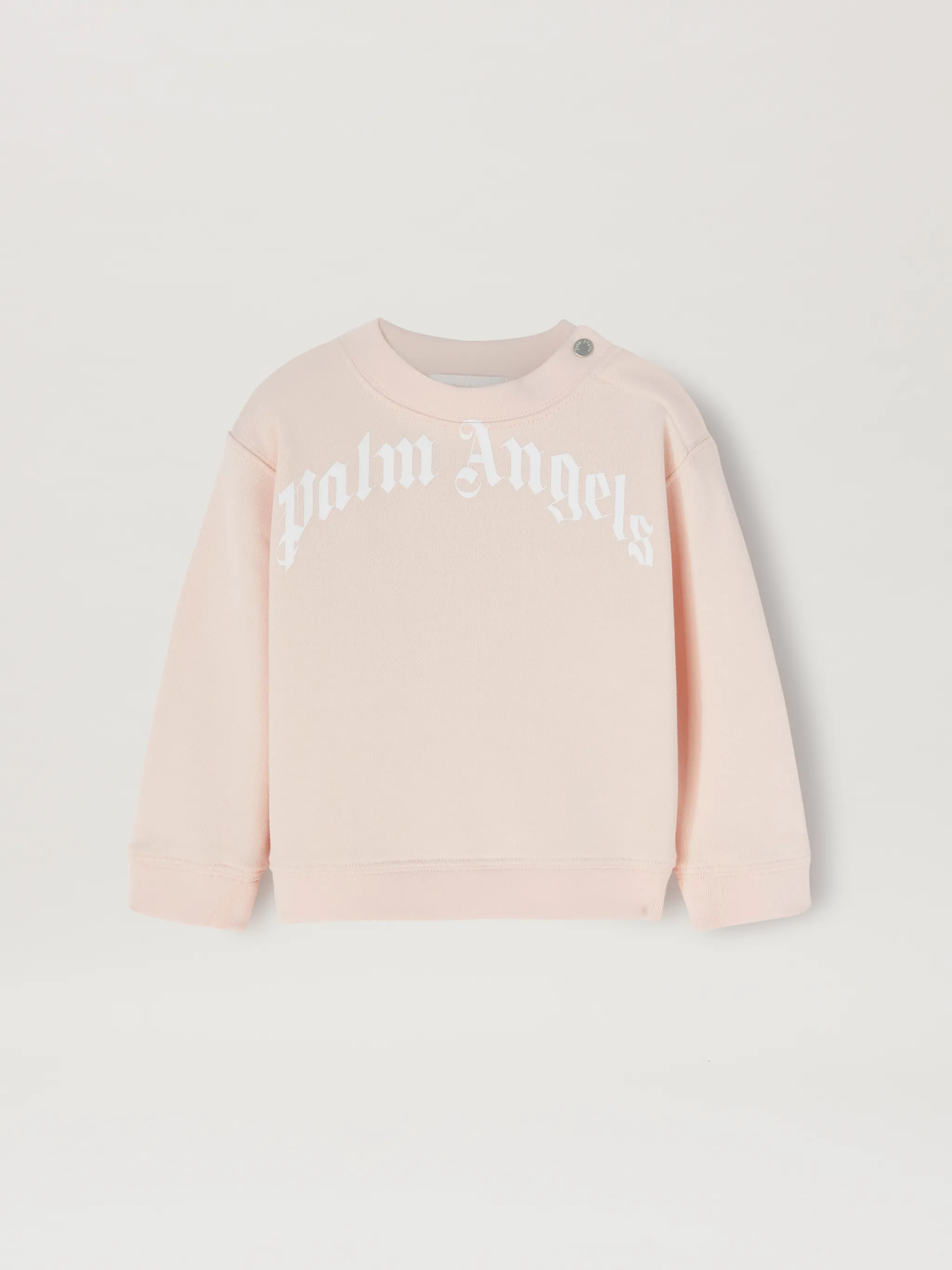 Curved Logo Crewneck in pink - Palm Angels® Official