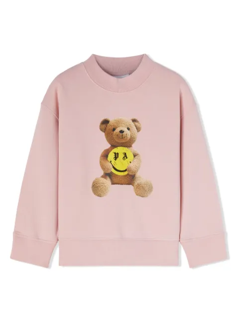 Palm Angels Kids teddy bear-print cotton sweatshirt