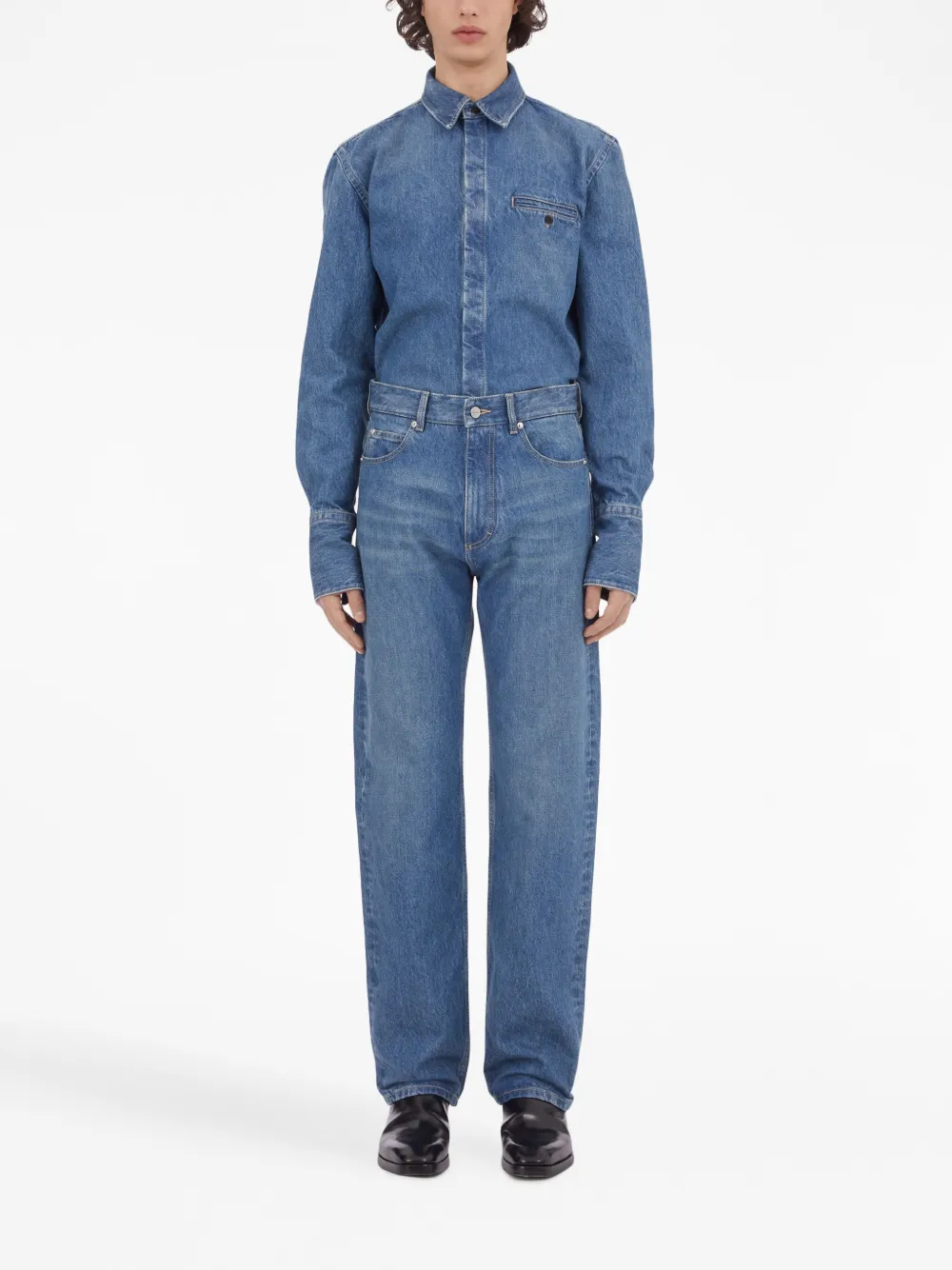 Ferragamo Denim overhemd - Blauw