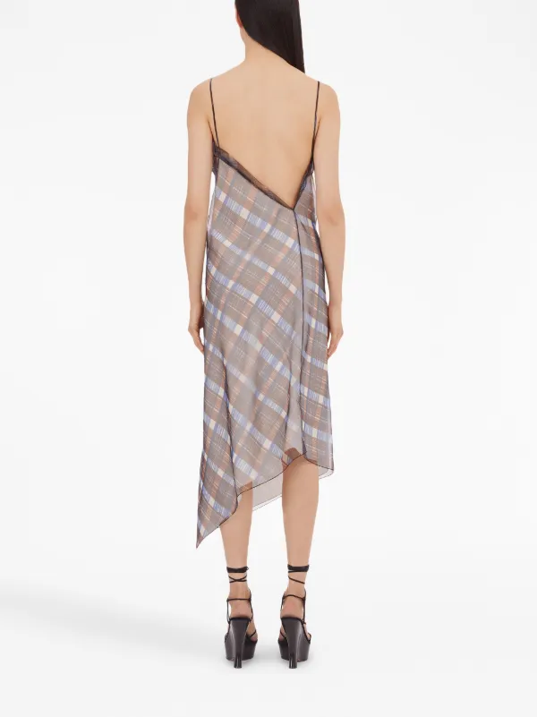 brown check midi dress Brown Plaid Boat Neck A-Line Midi Dress & Reviews - Brown - Dresses main image 1