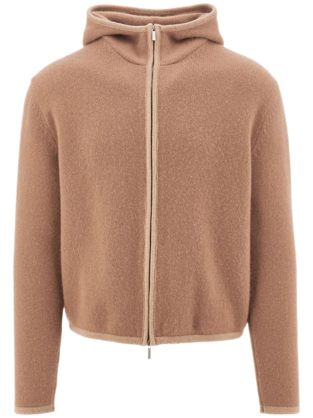 Ferragamo hooded cashmere jacket - Neutrals