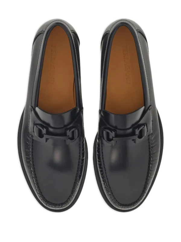 Ferragamo ガンチーニ レザーローファー | ブラック | FARFETCH JP