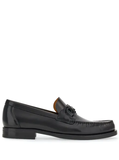 Ferragamo Gancini plaque 35mm leather loafers