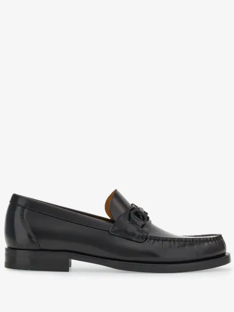 Ferragamo Gancini plaque 35mm leather loafers