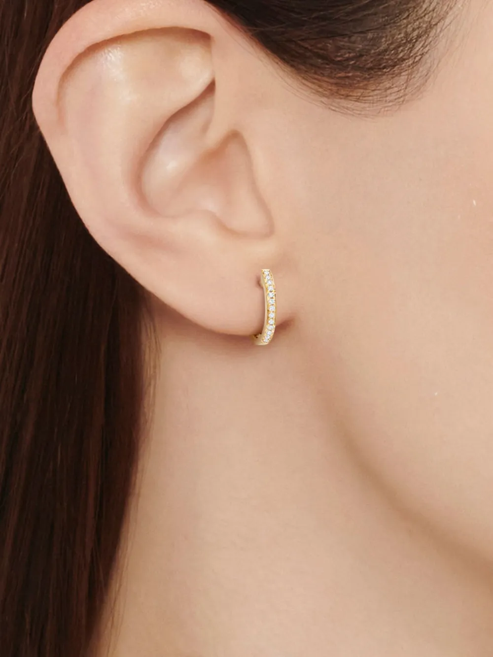 Kiki McDonough 18kt yellow gold Kiki Classic diamond hoops | Gold | Image 1