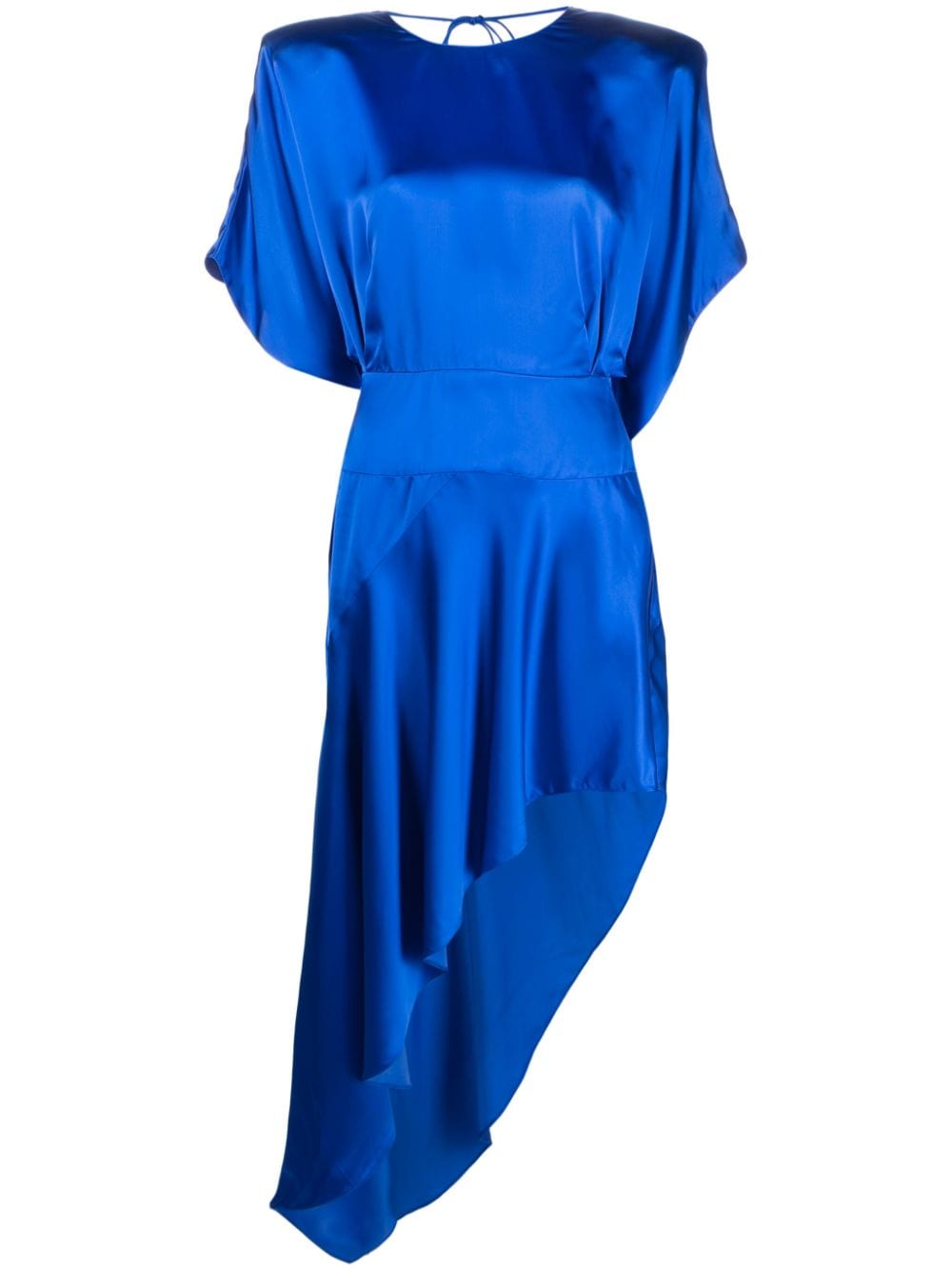 Alexandre Vauthier Asymmetric Satin Dress In Blue